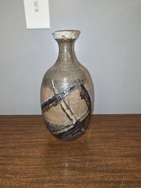 Vintage Stoneware/Studio Pottery Multicolor Vase